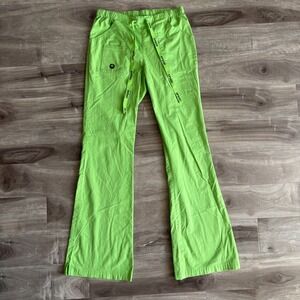 Crocs Medical Apparel Scrub Pants Green XS Tall Drawstring Stretch‎ Flared XS T